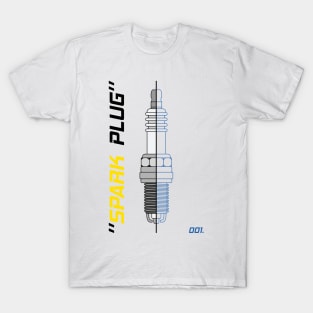 Spark Plug Draw and Blueprint Art T-Shirt